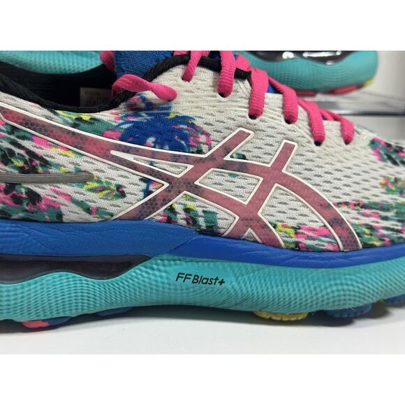 Asics Gel Nimbus 24 Womens 6 Color Injection Tropical Running Shoes 1012B284 - Picture 7 of 12